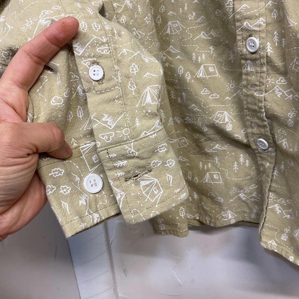 Standard Issue 100% Cotton Flannel Camping Print button down Shirt Size XL - Picture 4 of 6